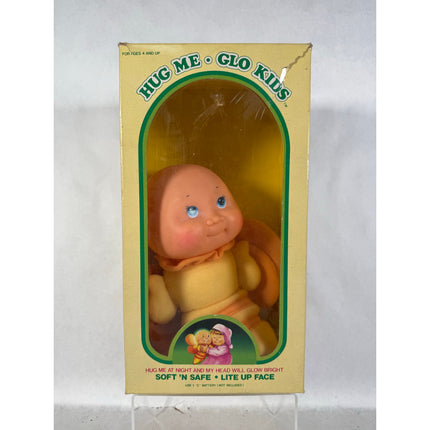 1985 Soma Hug Me! Glo Kids Plush – Vintage Glow Bug Butterfly, Open Box (OB)