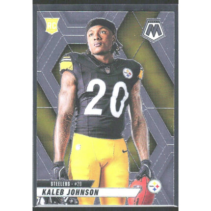 Kaleb Johnson 2025 Panini Mosaic #289 RC Pittsburgh Steelers