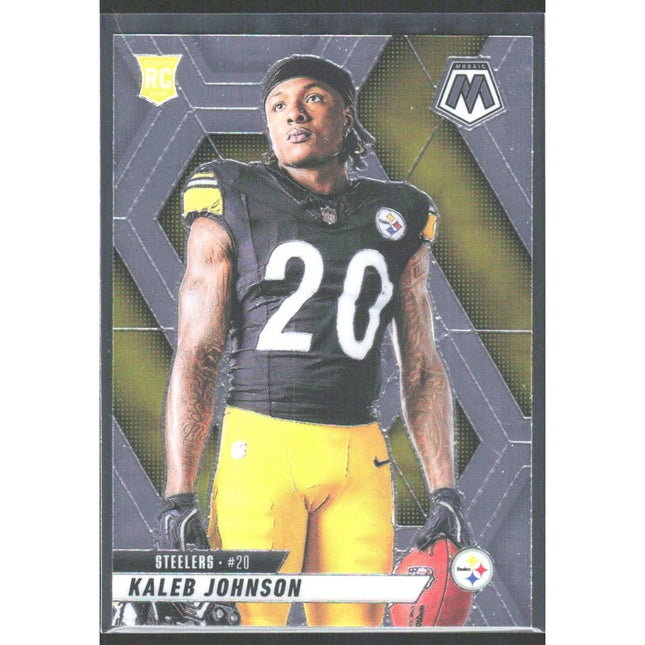 Kaleb Johnson 2025 Panini Mosaic #289 RC Pittsburgh Steelers