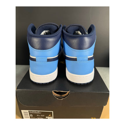 Nike Air Jordan 1 Mid DQ8426-405 Size 8 NIB Blue White Sneakers