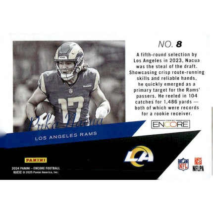 Puka Nacua 2024 Panini Encore The Future is Now #8 Los Angeles Rams