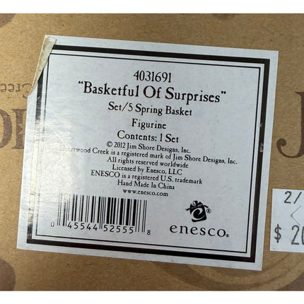 Jim Shore Heartwood Creek Basketful of Surprises 4031691 with Box