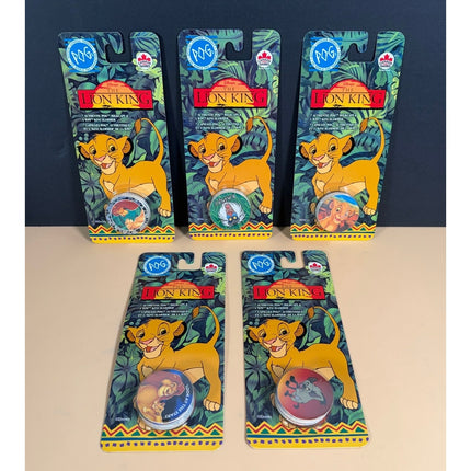 5 The Lion King POG Sets Sealed Hangers Vintage 1990s Milk Caps