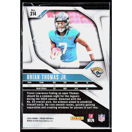 Brian Thomas Jr. 2024 Panini Prizm #314 RC Jacksonville Jaguars