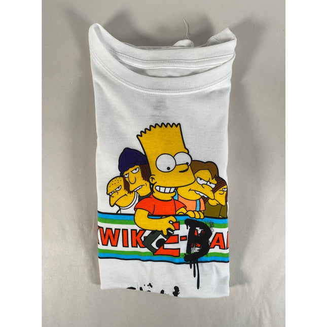 VTG Bart Simpson Tee "Kwik-E-Bart" Large White Long Sleeve T-Shirt