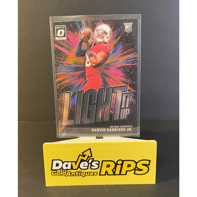 Marvin Harrison Jr. 24 Donruss Optic 4 Cardinals Light It Up