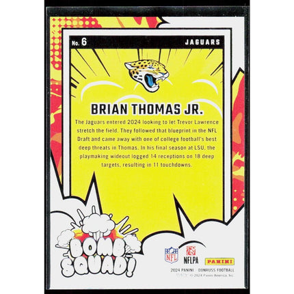 Brian Thomas Jr. 2024 Donruss Bomb Squad #6 Jacksonville Jaguars