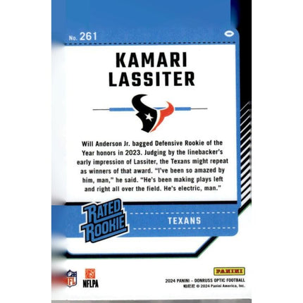 Kamari Lassiter 2024 Donruss Optic #261 RC Houston Texans
