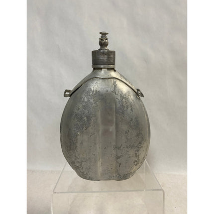 WW2 Italian Military Canteen Aluminum Vintage WWII Era 8.6x6x3" No Strap