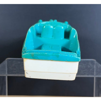 Vintage Hubley Plastic 8" Cabin Cruiser Toy Boat Classic Speedboat Collectible