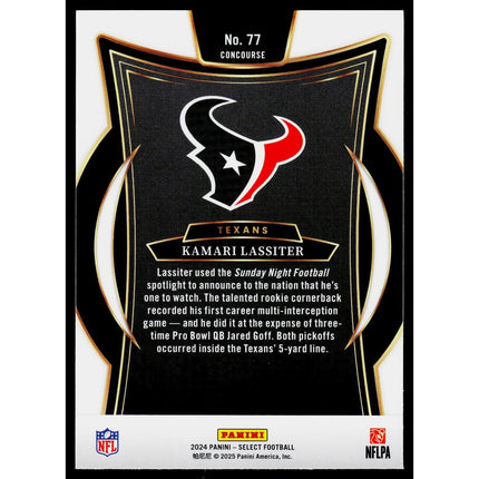 Kamari Lassiter 2024 Panini Select #77 RC Houston Texans