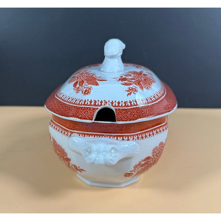 Copeland Spode Fitzhugh Red Covered Vegetable Dish Tureen England Fine Stone