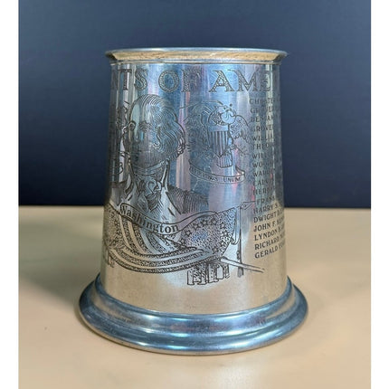 Leonard Eales Pewter Presidents Tankard Sheffield 4.75" Vintage Mug
