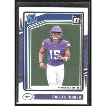 Dallas Turner 2024 Donruss Optic #224 RC Minnesota Vikings