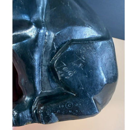 Art Deco Cat Bookend 1929 CMW Spelter Figural Vintage Bookend 6.5"