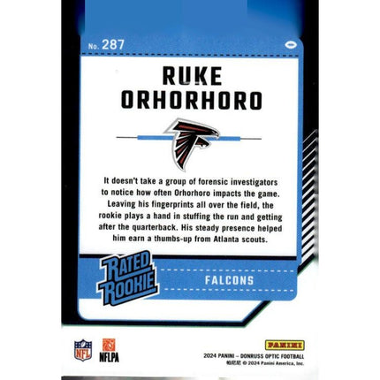Ruke Orhorhoro 2024 Donruss Optic Stars #287 Atlanta Falcons