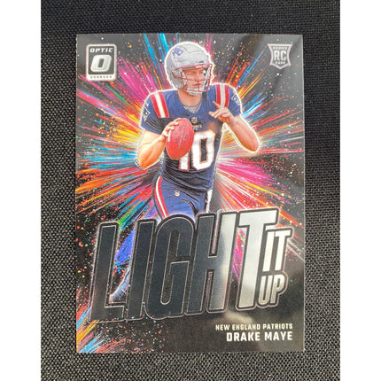 Drake Maye 2024 Optic 7 Patriots Light It Up