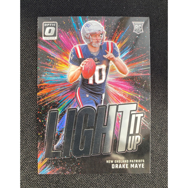 Drake Maye 2024 Optic 7 Patriots Light It Up