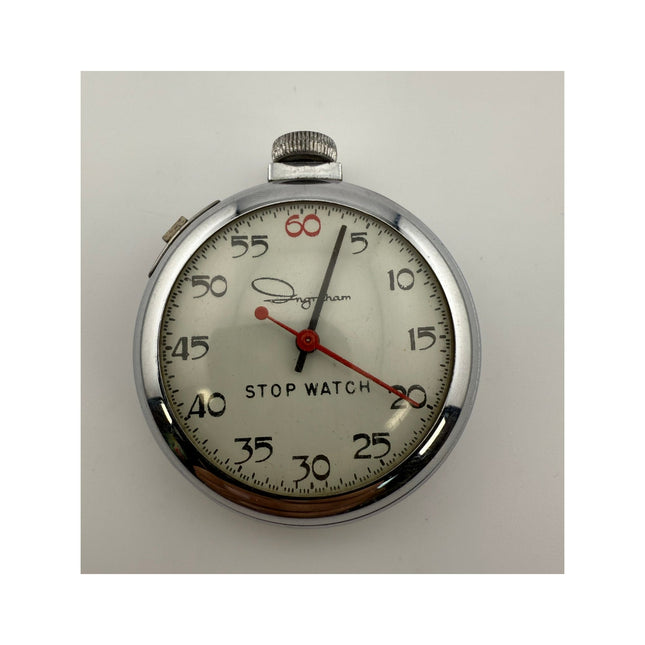 Vintage Ingraham Wind-Up Stopwatch Mechanical Timer – Works Great!