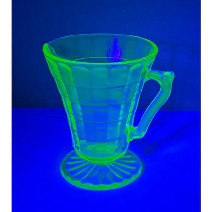 Federal Green Uranium Depression Glass 4" Pitcher