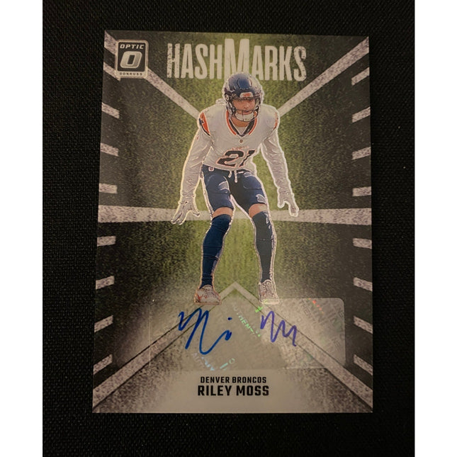 2024 Donruss Optic Riley Moss #HM-RMS Broncos Hash Marks Insert