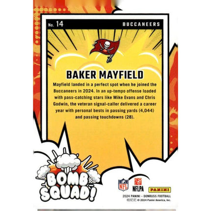 Baker Mayfield 2024 Donruss Bomb Squad #14 Tampa Bay Buccaneers