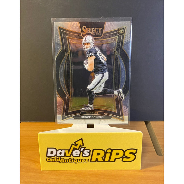 Brock Bowers 2024 Panini Select #31 Concourse Rookie RC Card Las Vegas Raiders