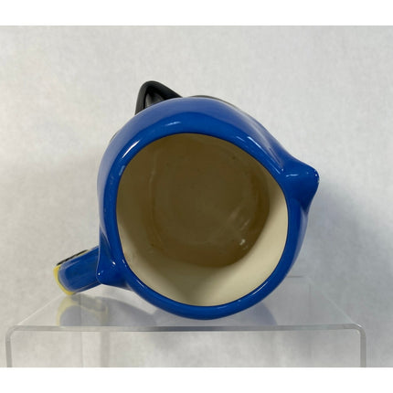 Batman Ceramic Molded Blue Mug — Marked "Bruce" on Base