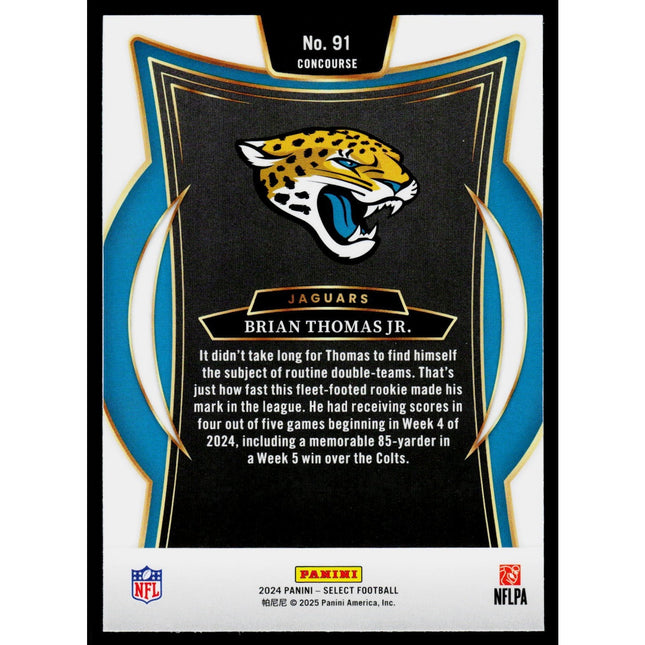 Brian Thomas Jr. 2024 Panini Select #91 RC Jacksonville Jaguars