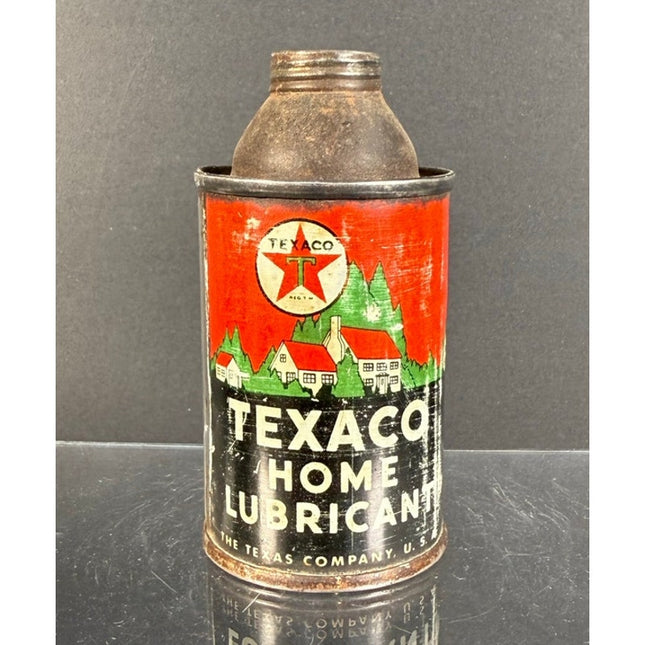 Vintage Texaco Home Lubricant 3oz Oil Tin Oiler Can Empty