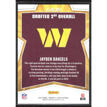 Jayden Daniels 2024 Panini Rookies & Stars Draft Class Red #DC-JDS Commanders