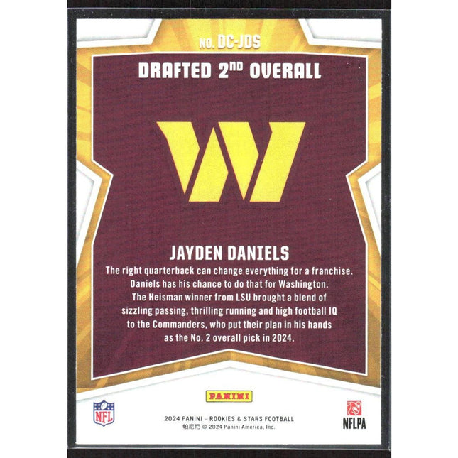 Jayden Daniels 2024 Panini Rookies & Stars Draft Class Red #DC-JDS Commanders
