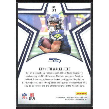Kenneth Walker III 2024 Panini Rookies & Stars #87 Seattle Seahawks