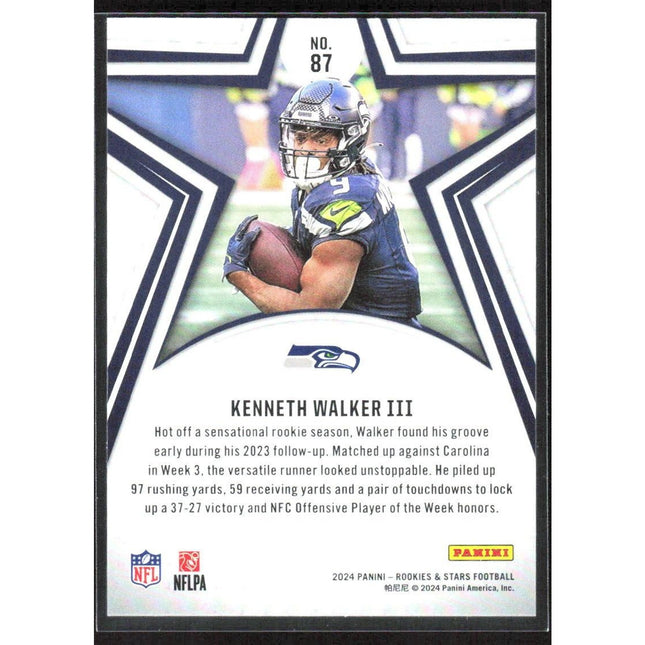 Kenneth Walker III 2024 Panini Rookies & Stars #87 Seattle Seahawks