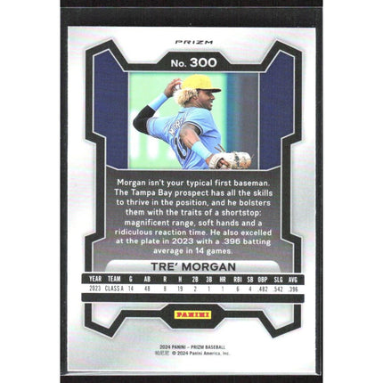 Tre’ Morgan 2024 Panini Prizm Blue Ice Prizms #300 Tampa Bay Rays