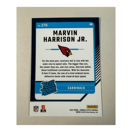 2024 Donruss Optic Marvin Harrison Jr RC #276 Rated Rookie Cardinals
