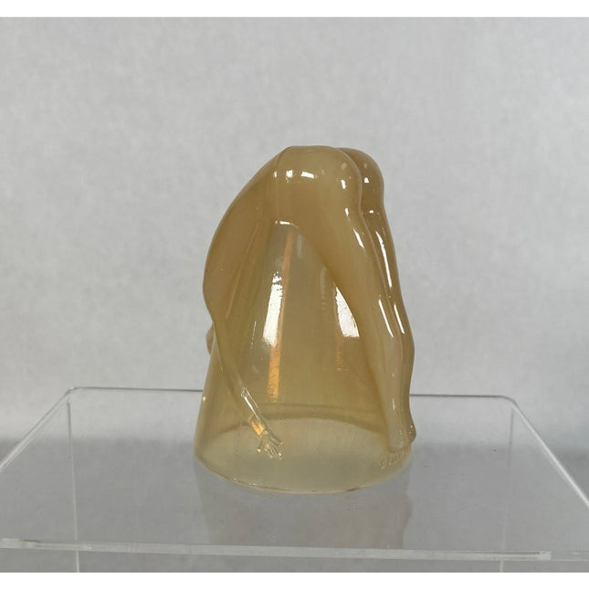 Vintage McKee Caramel Uranium Glass “Bottoms Up” Shot Glass #77725
