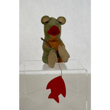 Vintage Dakin Dream Pets “Fishin’ Frog” Plush Japan