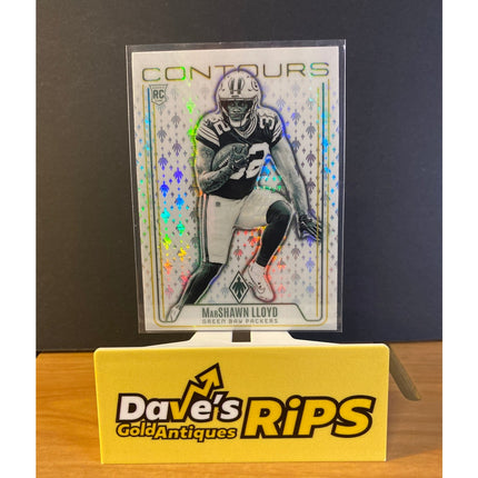 MarShawn Lloyd Panini Phoenix #CON-MLD Contours White Shimmer RC Card Packers