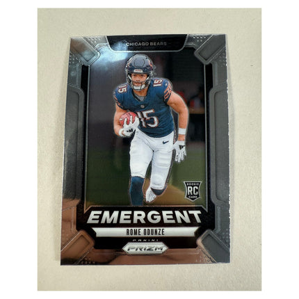 2024 Panini Prizm Rome Odunze Rookie RC #11 Emergent Silver Insert Bears