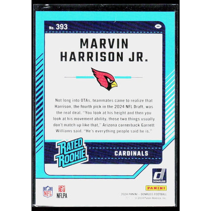 Marvin Harrison Jr. 2024 Donruss #393 RC Arizona Cardinals