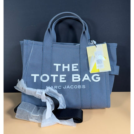 Marc Jacobs The Canvas Small Tote Bag Blue Shadow NWT MSRP $195