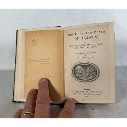 The Trial and Death of Socrates F.J. Church 1896 Vintage Philosophy Book 88215