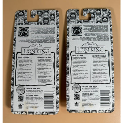 5 The Lion King POG Sets Sealed Hangers Vintage 1990s Milk Caps