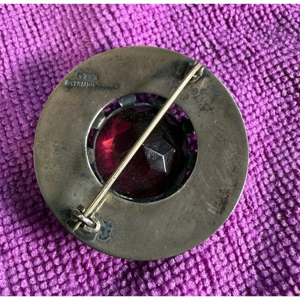 Scottish Thistle Brooch Sterling WJ&S 1 3/4”