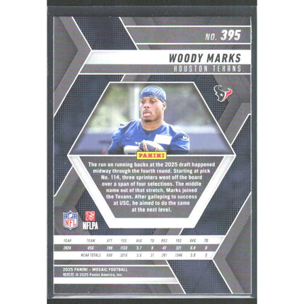 Woody Marks 2025 Panini Mosaic #395 RC Houston Texans