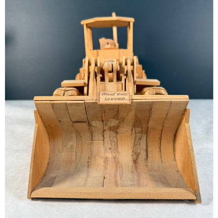 Handmade Wooden Front End Loader 18" Kaye Munshower Toy Shop Working Parts
