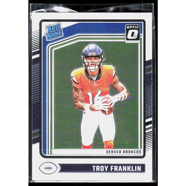 Troy Franklin 2024 Donruss Optic #294 Rookie Card Denver Broncos
