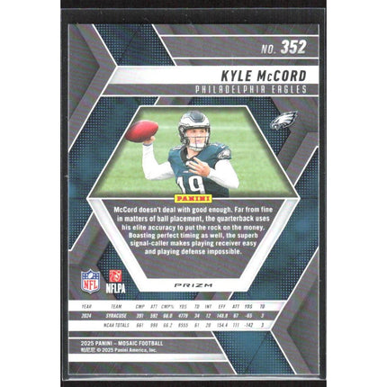 Kyle McCord 2025 Panini Mosaic Mosaic #352 RC Philadelphia Eagles