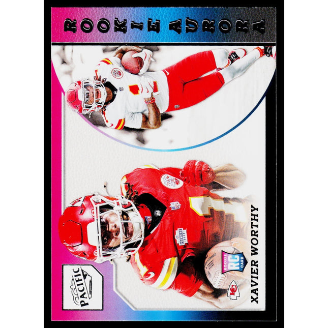 Xavier Worthy 2024 Panini Encore Rookie Aurora #7 Kansas City Chiefs